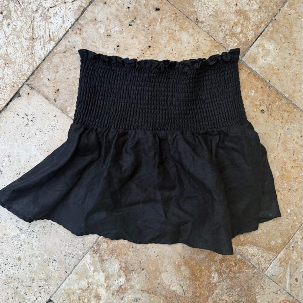 Reformation strapless linen top